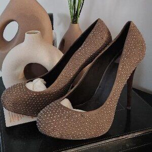 Dolce Vita Trinity Heels - Grigio Italy Washed Kidsuede, Size 8.5M